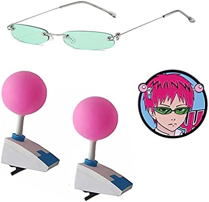 Tugia Saiki K Clips+Glasses+Brooch,Anime Saiki Kusuo Cosplay Costume Accessories