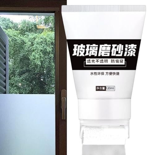 Pintura de privacidad de la ventana - pintura de vidrio esmerilado, UV resistente Glassa Frosting | 120ml pinturas heladas a base de agua para wiindow, Barniz de vidrio esmerilado impermeable para