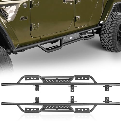 Barras laterales de estribo Hooke Road 6.9" para Jeep Gladiator JT miniatura 1