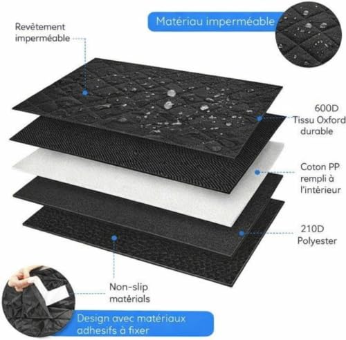 Housse de coffre pour chien noir : couverture de protection imperméable
