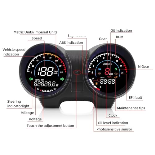 Compteur vitesse moto LED résolvant les pannes d'affichage