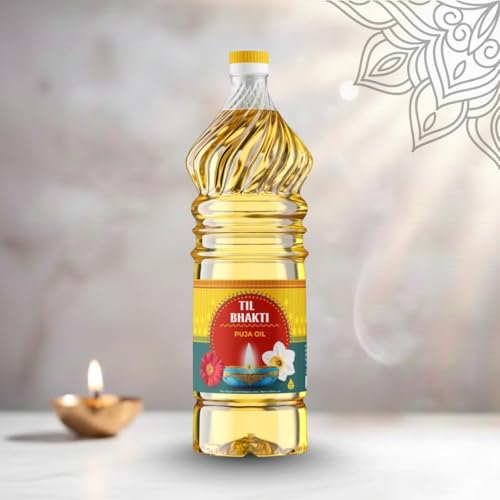 Pure Puja Oil | Smokeless Oil | Deepam| Long Lasting Flames | DIYA | Till Bhakti | lamp (900 ML)