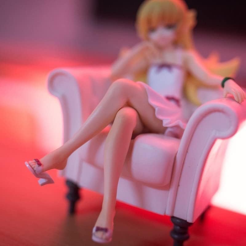 Miniatura 5 de No Box Hantai Anime Girl Figura Monogatari Series Oshino Shinobu-11CM Model Toys Colección de figuras de acción personaje de anime