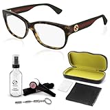 Gucci GG0278O Designer Fashion Eyeglasses Stylish Wide Rectangular Frame Eyewear with Luxury eSHADES Kit - Embrace Sophistication and Elegance