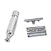 OdontoMed2011® Double Edge Razor For Men & Women All Metal Chrome + 5 Blades Gift For Family & Friends (BTS-333)