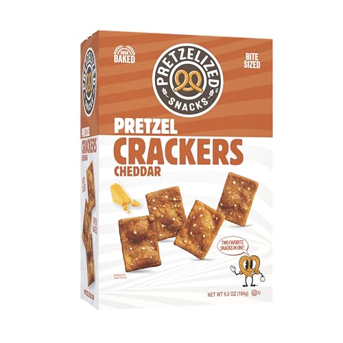 Pretzelized, Cheddar Pretzel Crackers, 6.5 Ounce