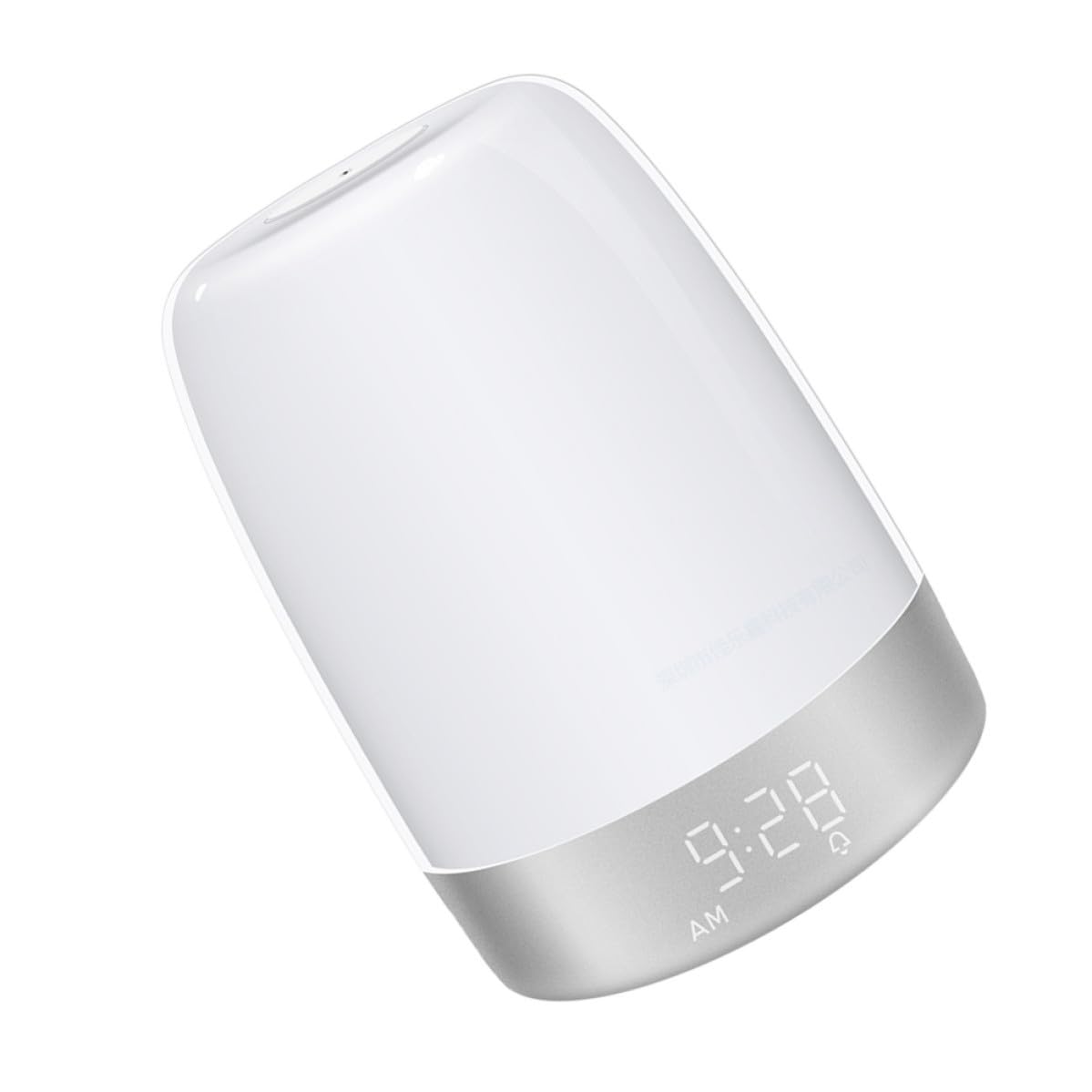 Hemobllo Lampe de Nuit Réveil LED Contrôle Tactile et Mode Réveil, Veilleuse de Chevet Blanche en Abs et PC pour Chambre et Ambiance Apaisante