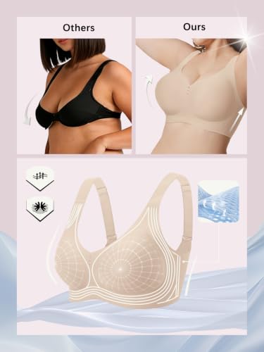 COCOMARTS Jelly Bras for Women No Underwire Full Coverage Push Up Bra XL - image 4