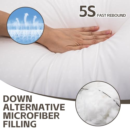 Image of HIMOON Bed Pillows for Sleeping 4 Pack,Queen Size Cooling Pillows Set of 4,Top-end Microfiber Cover for Side Stomach Back Sleepers