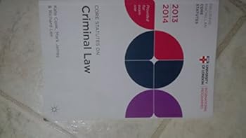 Paperback Core Stat Crim Law 2013 14 Lon Uni Book