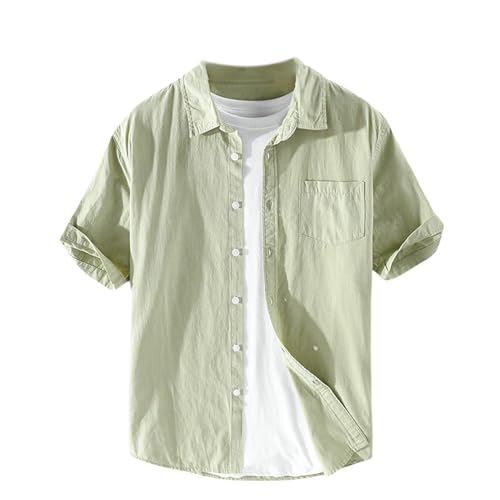 Chemise été homme en coton premium blanc style chic décontracté