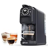 PURHUGO CHEF Multi-Capsule Espresso Machine, Brews Coffee or Hot Water, 20Bar Pressure, Compatible with Nespresso, Dolce Gusto, ESE Pods & Ground Coffee, Smart & Compact Design for Any Space,CM-C05A