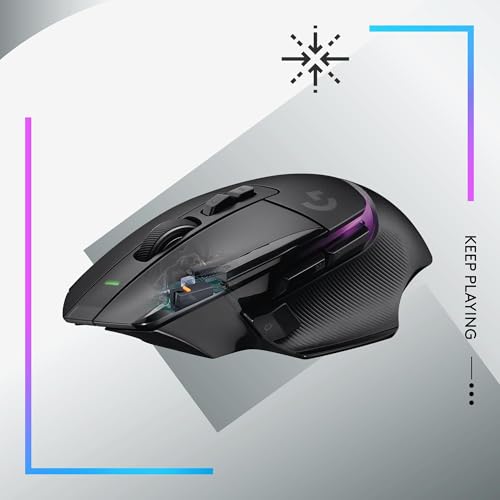 Image of Logitech G G502 X PLUS LIGHTSPEED Wireless RGB Mouse for Gaming - Optical Mouse with LIGHTFORCE Hybrid Breaker , LIGHTSYNC RGB, HERO 25K Gaming Sensor, Compatible with PC - MacOS /Windows - Black