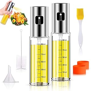 Anmyox Olive Oil Sprayer Set, 100ml 5 IN 1 Oil Dispenser Glass Bottle