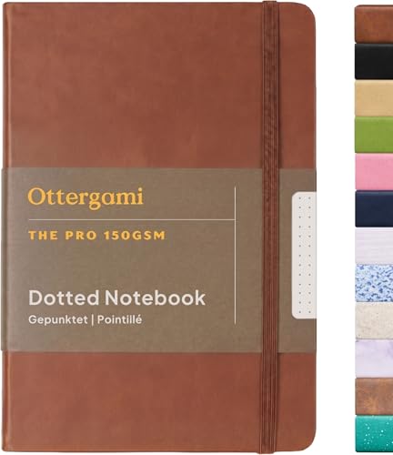 Ottergami The Pro Bullet Dotted Journal 150gsm A5 Notebook Brown