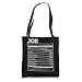 Joe Nutrition Facts Funny Sarcastic Personalized Name Tote Bag