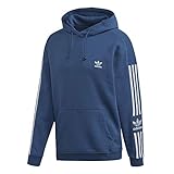 Gerippter Saum und Bündchen adidas Mens Tech Hooded Sweatshirt, Night Marine, XL