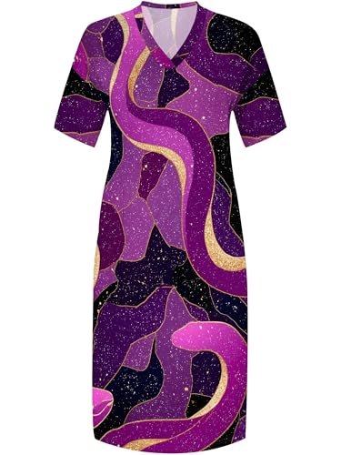 Image of SUZONANA Plus Size Dresses for Curvy Women African Print American Dress Summer Outfits Casual Loose with Pocket