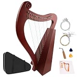 VixxNoxx Lyre Harp, 23 Inches 19-String Zelkova Lyra Harp Kit for Adults