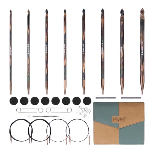 Ganchillos tunecinos Knitter's Pride Terra de 3,5–8 mm para un deslizado suave y perfecto