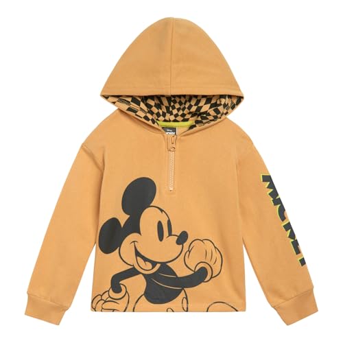 Sweat à capuche demi-zippé Disney en polaire idéal pour les sorties d'école et jeux de bébé