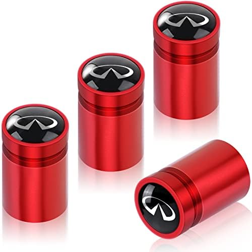 4 Pcs Red Tire Valve Caps Tire Valve Stem Cover Car Valve