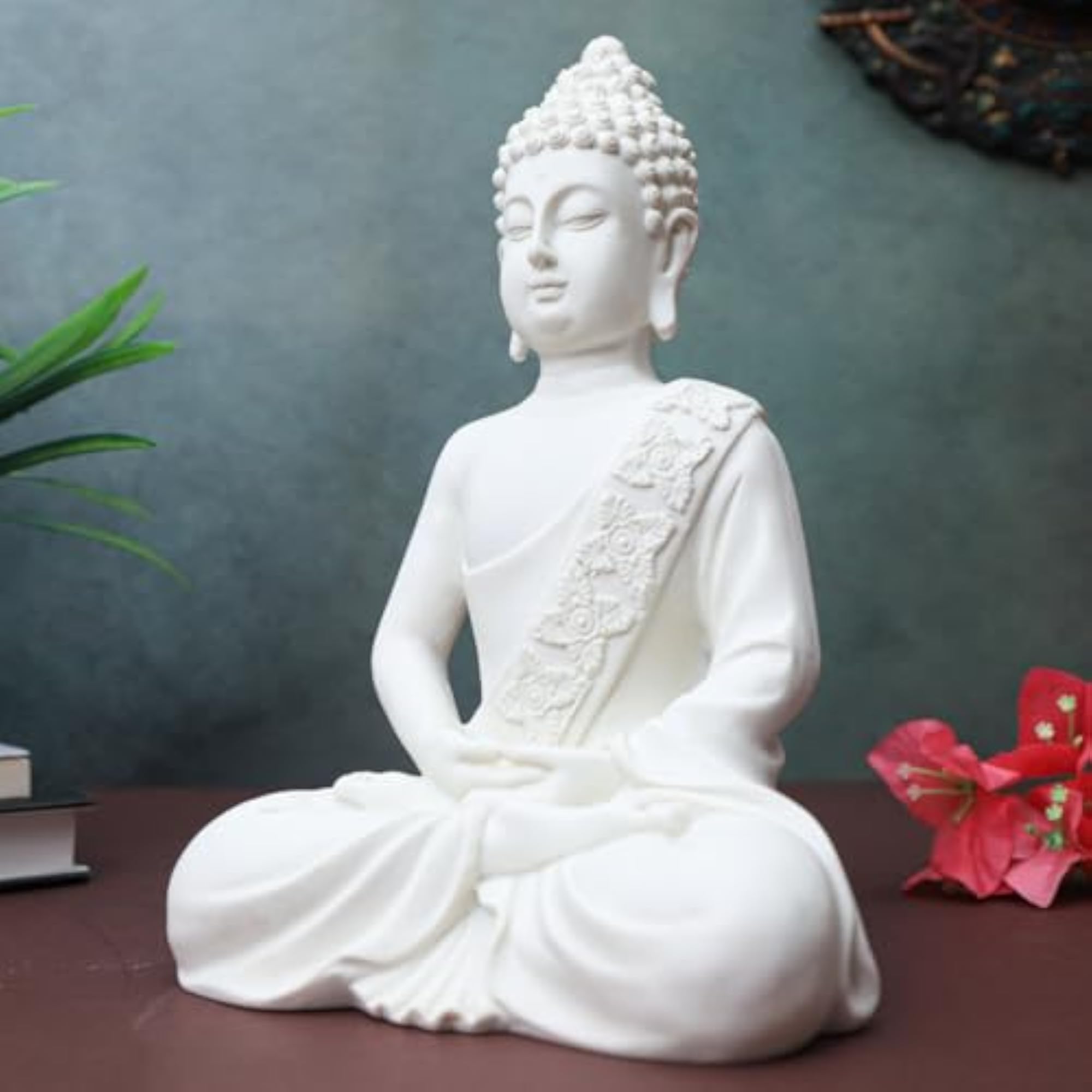 Polymarble Meditating Buddha Statue