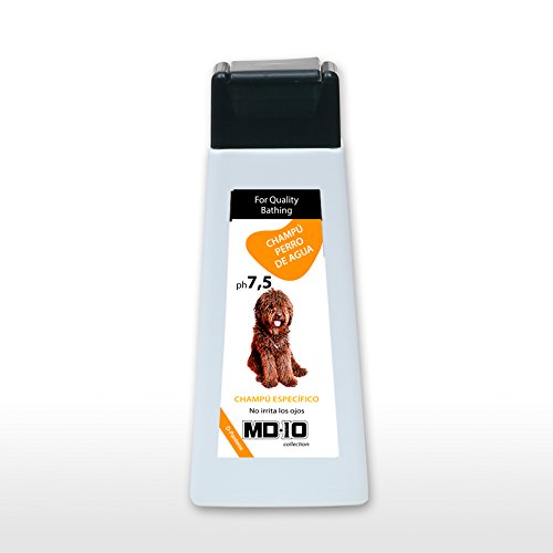 Champú para Perro de Agua Español Pelo Marrón de Diferentes Tonalidades - Champú Texturizador de Rizos Hidratante, Vegano y Biodegradable - Fabricado en España - 300 ml - MD-10 COLLECTION