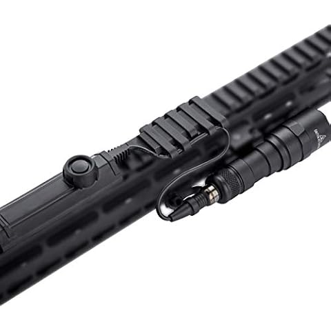Rifle Weapon Light with Remote Pressure Switch, Tactical Picatinny Flashlight Assembly Cover