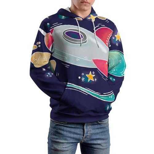 Sweat à capuche fusée spatiale UMENG pour vos soirées décontractées - 6