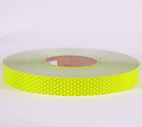Oralite V98 Microprismatic Retroreflective Conspicuity Tape: 1 in. x 15 ft. (Fluorescent Lime Yellow)