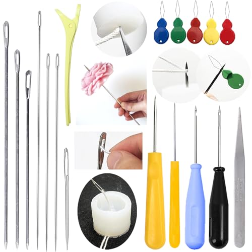 18PCS Candle Punch Tool Professional Candle Wick Needle for Silicone