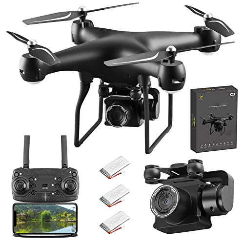 Drones Con Camara 4K ZQDDBA Dron GPS con cámara 4K para Adultos, 20 Minutos de Tiempo de Vuelo, 1 Hora de Carga, cuadricóptero GPS RC con Motor...