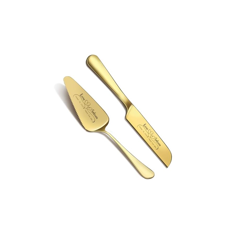 Personalized-Wedding-Cake-Knife-and-Server-Set-Custom-Cake-Cutter-and-Cake-Server-for-Wedding-Engagement-Birthday-Parties-and-Events-Stainless-Steel-5-Colors-Engrave-Name-Date Munidow Personalized Wedding Cake Knife and Server Set, Custom Cake Cutter and Cake Server for Wedding, Engagement, Birthday, Parties and Events Stainless Steel 5 Colors Engrave Name & Date