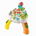 Clementoni Baby Tavolo Happy Park, Tavolino Multiattività Interattivo, Bambini dai 12+ Mesi, Gioco Educativo con Luci e Suoni, Impara Forme, Colori e Versi degli Animali, 17300