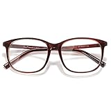 Cyxus Blue Light Filter Computer Glasses for Blocking UV Headache [Anti Eye Fatigue] Transparent Lens Unisex (Tea Brown)