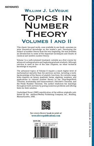 Topics in Number Theory, Volumes I and II
