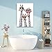 Giraffe Family Canvas Wall Art Animal Poster Prints Picture With Frame for Living Room Bedroom Nursery Office Kids Room Decor Gifts for Boy Girl and Babies(Lovely Giraffe, 16inchx12inch)