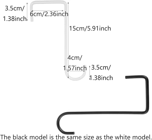 Miniatura 3 de Paquete de 2 ganchos de vinilo para valla de 2 x 6 pulgadas, ganchos para valla de patio, ganchos de acero recubierto para colgar plantas, macetas,