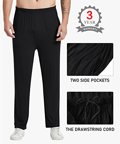 Jinshi Mens Lounge Bottoms With Pockets,Lounge Wear Sleep Bottoms Beach Trousers Lounge Pants(Deep Green,S) #TOP3