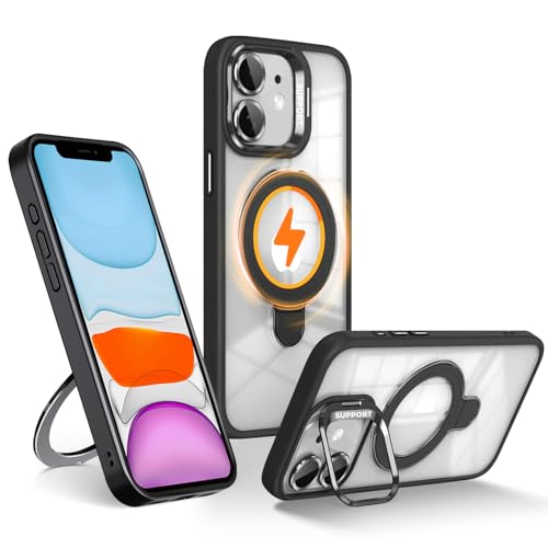 Wekrsu�p��iPhone 11 �P�[�X �t�A���~���������Y�ی�t�B�����y3�{�ČR�K�i�EMagSafe�Ή��z�X�^���h�@�\ �J�����{�^���t�� �B���X�^���h ���C�����X�[�d �ϏՌ� ���h�~ �y�� �}�O�l�b�g�X�}�z�P�[�X ���ϋv�� Qi2.2�Ή� �ő�25W��