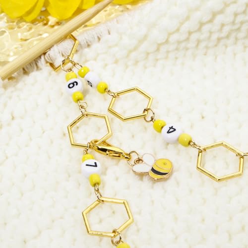 DoreenBeads 3Pcs Knitting Row Counter Chains, Alloy Enamel Stitch Markers for Crocheting Sewing Knitting Row Counter Chains Row Counting Accessories