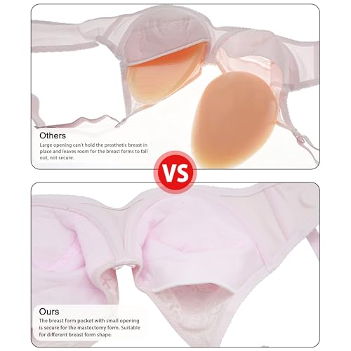 Image of Special Pocket Bra for Silicone Breast Forms Post Surgery Mastectomy Crossdressing Bra