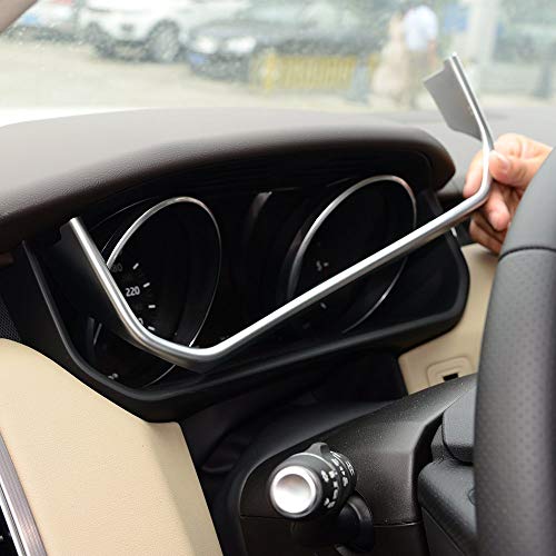 For Land Rover Range Rover Sport 2014-2018, ABS Chrome Plastic Car Dashboard U Shape Decoration Frame Trim Cover Accessories matte silver