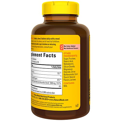 Nature Made 4022 Extra Strength Dosage Chewable Vitamin C 1000 Mg Per Serving, Dietary Supplement thumb #10