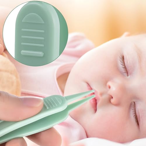 Lonwiner 8 Stück Baby Nasenpinzette, Nasenreiniger Kopfgneis Entfernen Plastik Pinzette Baby Popel Entferner Ohrenreiniger, 8 Farben