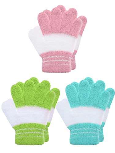 Image of EBOOT 3 Pairs Winter Kids Gloves Warm
