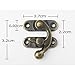 40pcs Small Box Hinges, 20 Sets Antique Right Latch Hook Hasp Wood Jewelry Box Hasp Catch Decoration with 240 Pieces Replacement Screws - Bronze Tone