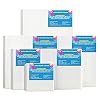 FEPITO 6 Set Blank Uitgerekt Canvas Diverse Grootte Kunstenaar Canvas Multipack Doeken voor Acryl Olie Water Schilderen