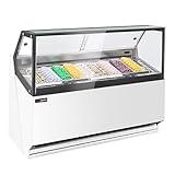 GGM Gastro | ETHA1810W | Eistheke THEO - 1771mm - Umluft - für 9x 5 Liter Eisbehälter - Weiß